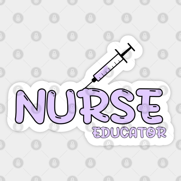 Nurse Educator Purple Sticker by MedicineIsHard